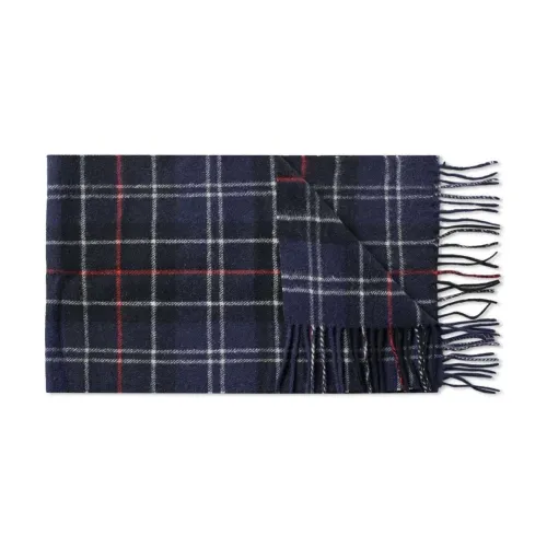 Barbour , Classic Tartan Lambswool Scarf ,Blue male, Sizes: ONE