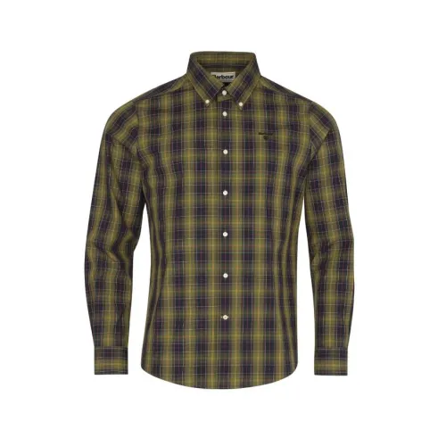 Barbour , Classic Tartan Tailored Shirt ,Green male, Sizes: