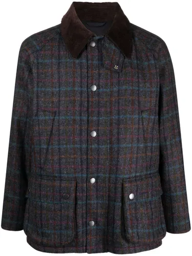 Barbour corduroy collar checked jacket - Blue