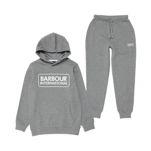 Barbour , Cozy Hoodie and Jogging Set ,Gray unisex, Sizes: