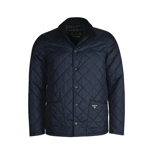 Barbour , Crested Herron Quilt: Stylish Down Jacket ,Blue male, Sizes: