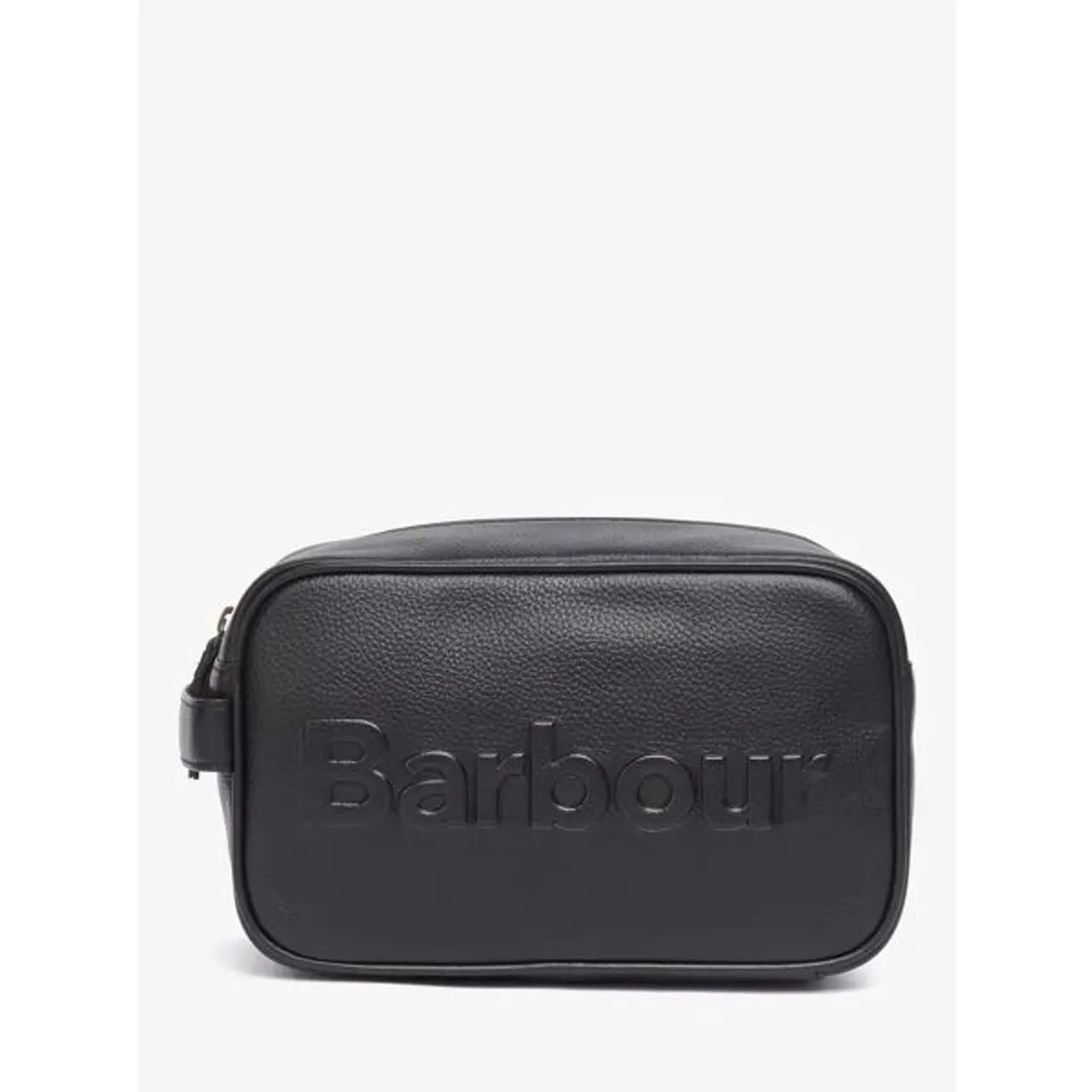 Barbour Debossed Logo Wash Bag, Black - Black - Male