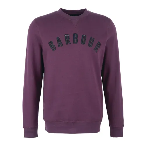 Barbour , Debson Crew Neck Sweatshirt ,Purple male, Sizes: