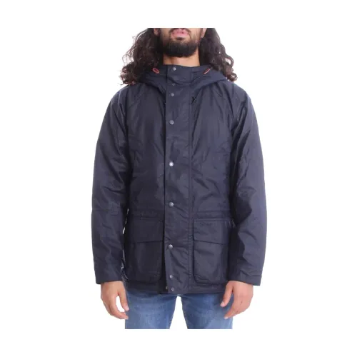 Barbour , Dnon Waxed Jacket ,Blue male, Sizes: