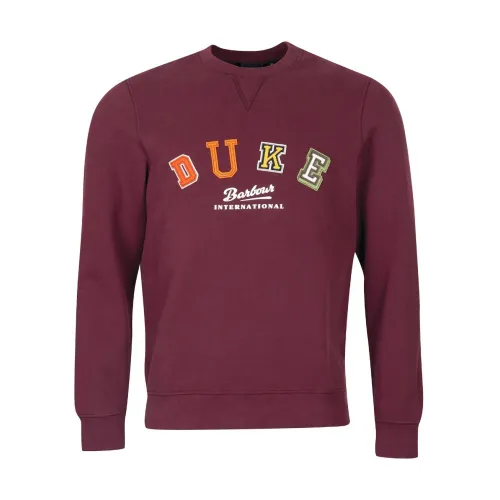 Barbour , Duke Origin Moto Sweatshirt ,Red male, Sizes: