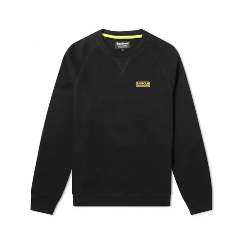 Barbour , Essential Crew Sweatshirt with Raglan Sleeves ,Black male, Sizes: