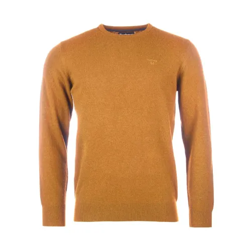 Barbour , Essential Lambswool Crew Neck Sweater ,Yellow male, Sizes: