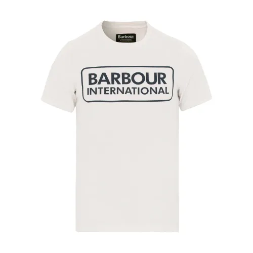 Barbour , Essential Logo Tee ,White male, Sizes: