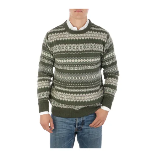 Barbour , Fairisle Crew Sweatshirt ,Multicolor male, Sizes:
