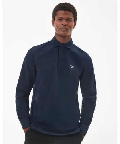 Barbour Firbank Mens Long Sleeve Polo - Navy