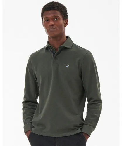 Barbour Firbank Mens Long Sleeve Polo - Olive