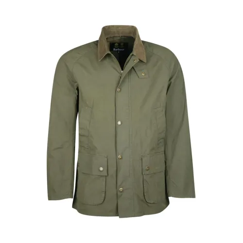 Barbour , Green Corduroy Collar Coat ,Green male, Sizes: