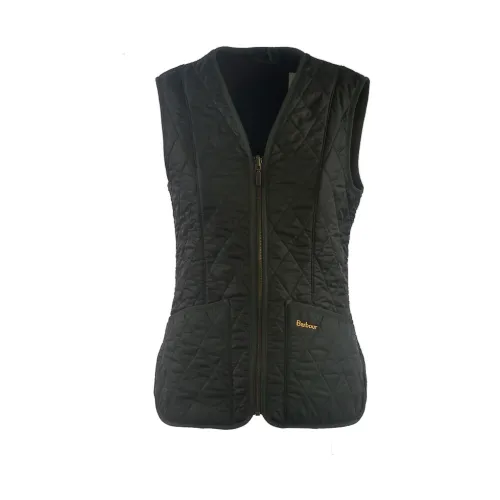 Barbour , Green Fabric Gilet with Zipper Closure and Front Pockets ,Green male, Sizes: