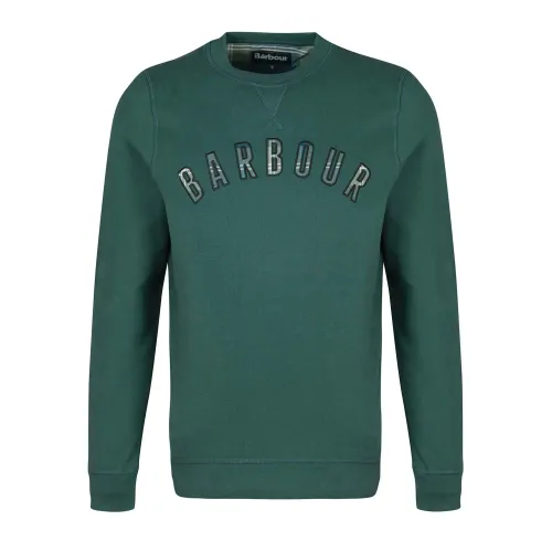 Barbour , Green Gables Crew Jumper Stylish Comfort ,Green male, Sizes: