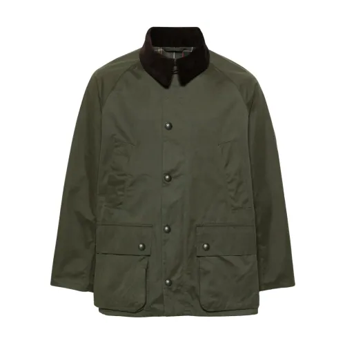 Barbour , Green Peached Bedale Wax Jacket ,Green male, Sizes: