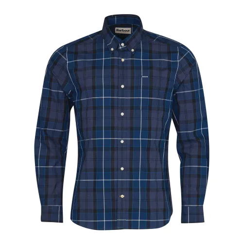 Barbour , Inky Blue Tailored Shirt with Long Sleeves ,Blue male, Sizes:
