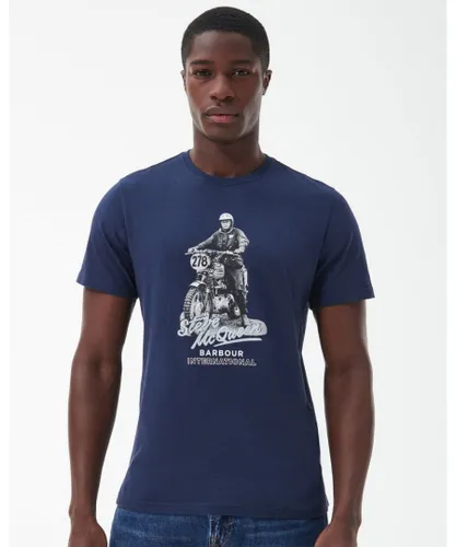 Barbour International Albie Mens T-Shirt - Navy