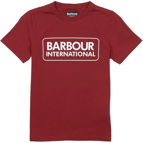 Barbour International Boys Essential Large Logo T-Shirt - Red
