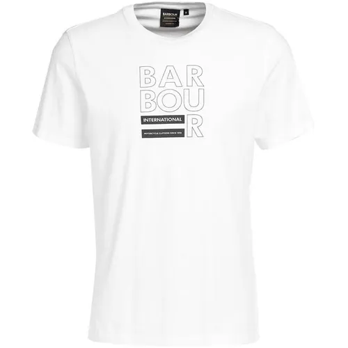 Barbour International Cube Graphic-Print T-Shirt - White