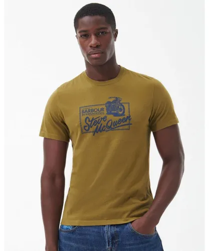 Barbour International Eddie Mens T-Shirt - Olive