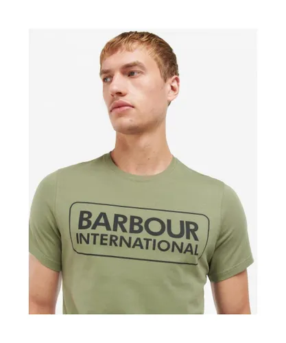 Barbour International Essential Large Logo Mens T-Shirt - Green