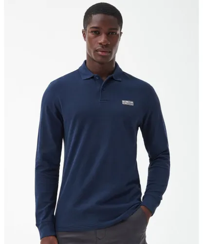 Barbour International Essential Mens Long Sleeve Polo - Navy