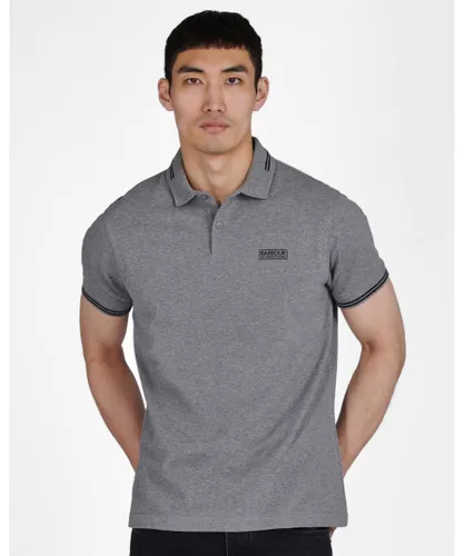 Barbour International Essential Tipped Mens Polo Shirt - Dark Grey