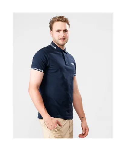 Barbour International Essential Tipped Mens Polo Shirt - Navy