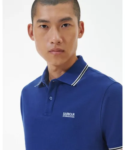 Barbour International Event Mens Multi Tipped Polo - Blue