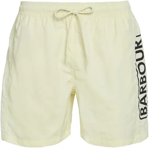 Barbour International Large Logo Swim Shorts - Yellow