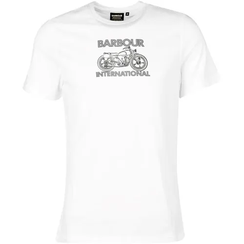 Barbour International Lens Graphic-Print T-Shirt - White