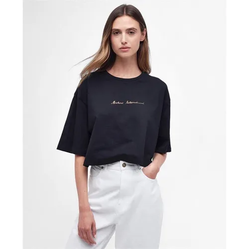 Barbour International Louda Cropped T-Shirt - Black