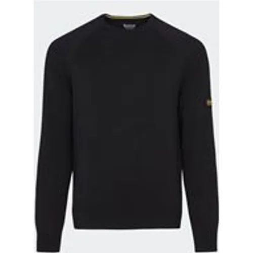 Barbour International Men's Cotton Crew Neck Sweater in Black