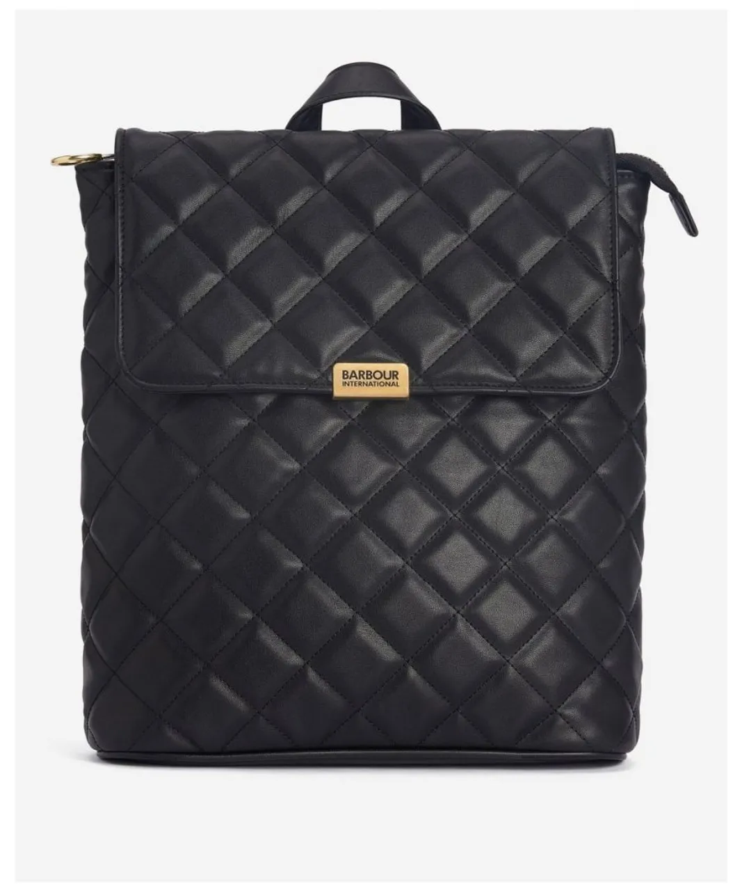Barbour International Quilted Hoxton Womens Backpack - Black - One Size