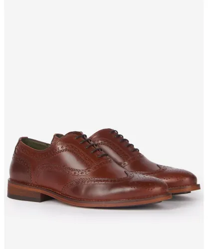 Barbour Isham Mens Oxford Brogue Shoes - Brown