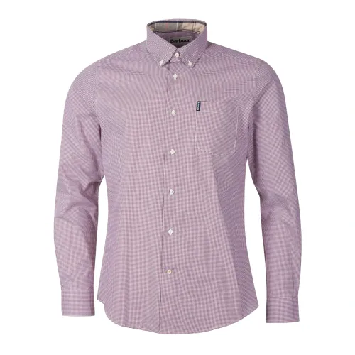 Barbour , Lavender Gingham 23 Tailored Shirt ,Pink male, Sizes: