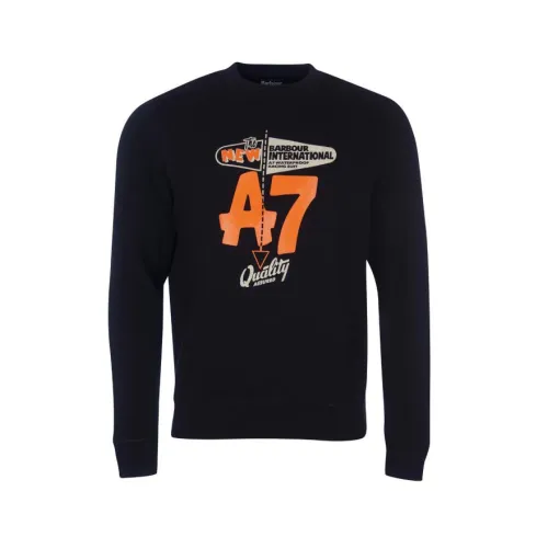 Barbour , Legacy A7 Black Sweatshirt ,Black male, Sizes: