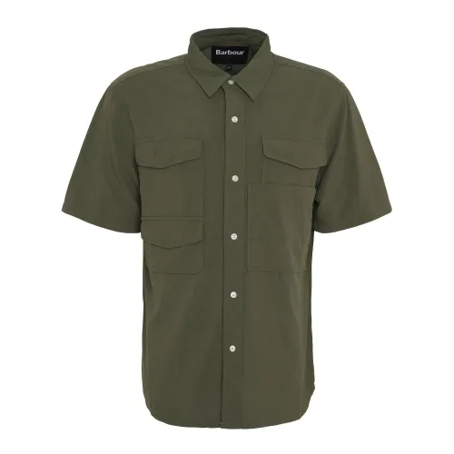 Barbour , Lisle Safari S/S Shirt ,Green male, Sizes: