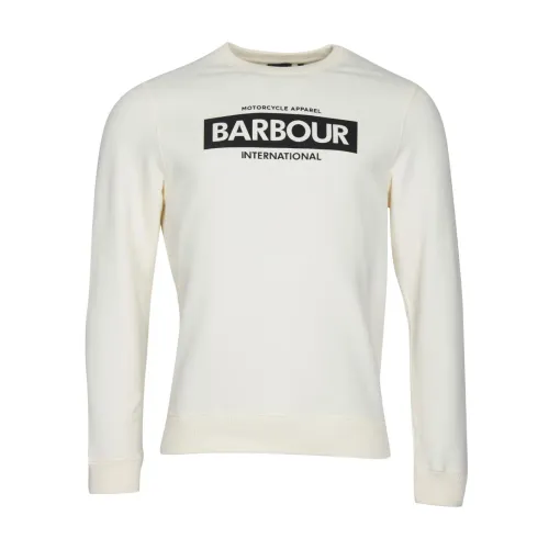 Barbour , Long Sleeve Top with Print and Embroidery ,White male, Sizes: