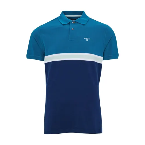 Barbour , Lyons Block Colour Polo Shirt ,Blue male, Sizes: