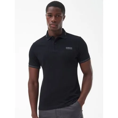 Barbour Mens Black Essential Tipped Polo Shirt