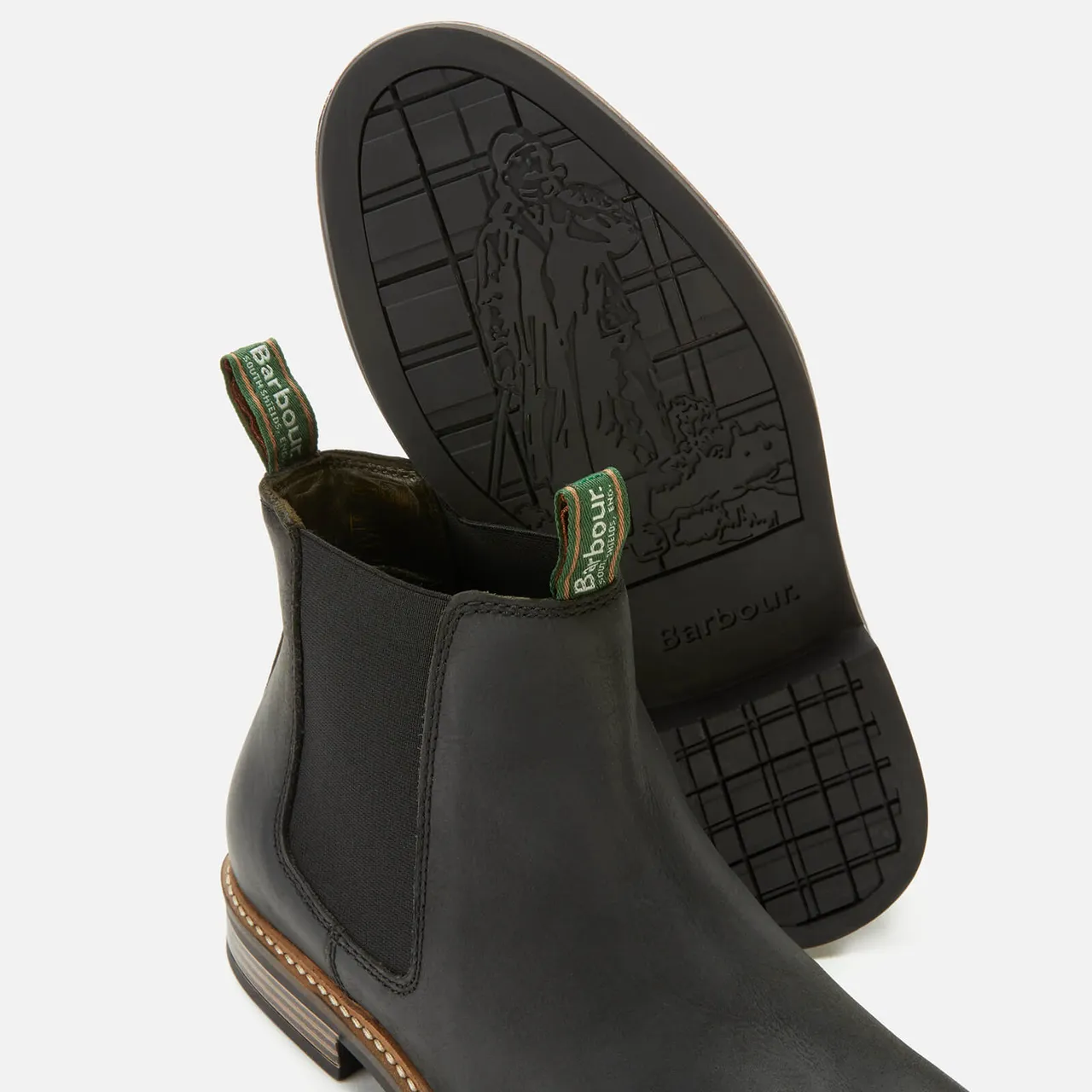 Barbour Men's Farsley Leather Chelsea Boots - Black - UK