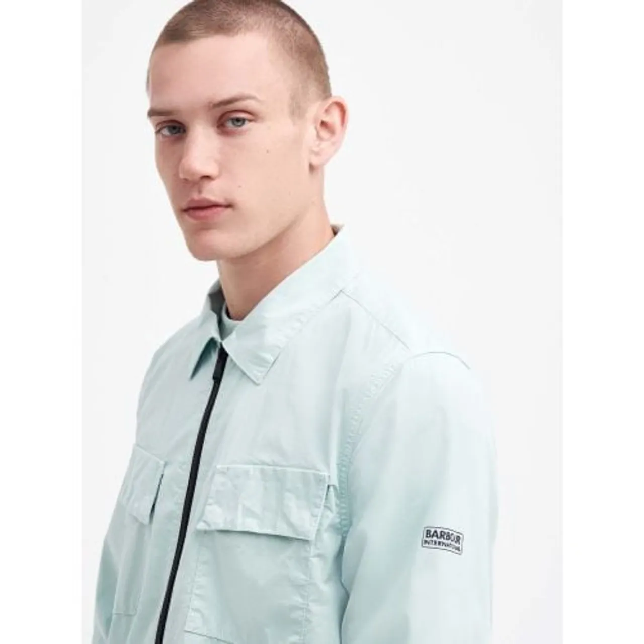Barbour Mens Green Fig Parson Overshirt
