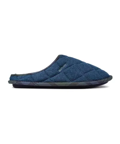Barbour Mens Swinburne Slippers - Blue Textile