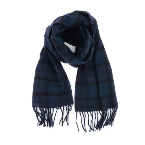Barbour , Multicolor Checked Lambswool Scarf ,Black male, Sizes: ONE