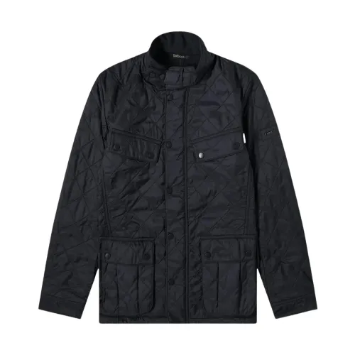 Barbour , Navy Polarquilt Jacket with Fleece Lining ,Blue male, Sizes: