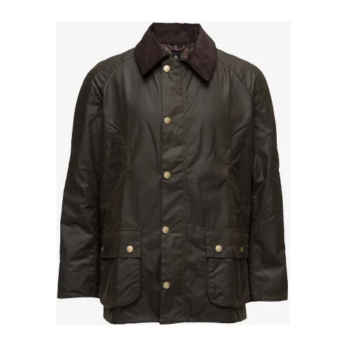 Barbour , Olive Wax Jacket - Ashby ,Green male, Sizes: