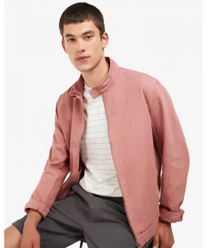 Barbour Overdyed Mens Casual Harrington Jacket - Pink