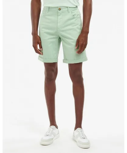 Barbour Overdyed Mens Twill Shorts - Mint