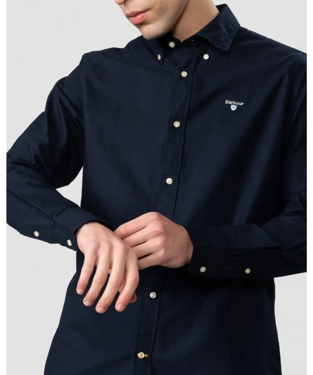 Barbour Oxtown Long Sleeve Mens Tailored Shirt - Navy